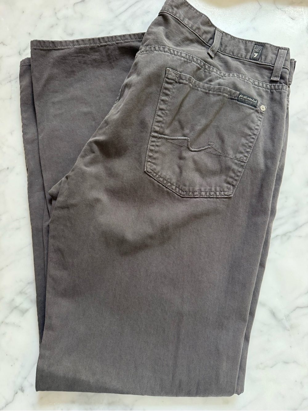 7 For All Mankind Men's Relaxed Jeans in Charcoal Gray